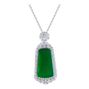 AILEQ | Lucky Jade Stone Agate Necklace Pendant