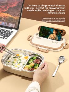 OUSKA | Hộp Cơm Inox Có Khuôn Phân Cách