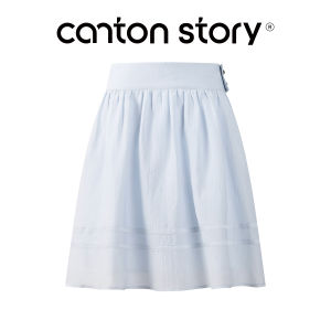 Cantonstory | Chân váy midi chữ A cạp cao tôn dáng mùa hè