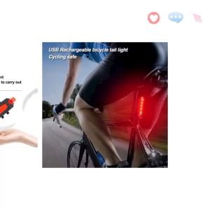 4 Modes Bicycle Tail Light LED Bike Rear Lamp USB Rechargeable Mountain Road Bike Taillight for Night Safety Riding Bike Lamp