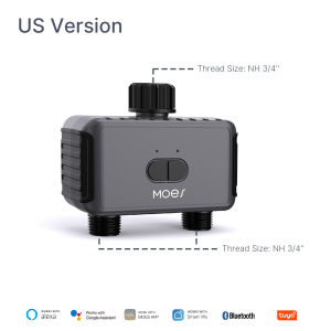 MOES | Bluetooth Smart Garden Sprinkler Water Timer by 2 Way Rain Delay Filter Washer Programmable and Automatic Irrigation Controller