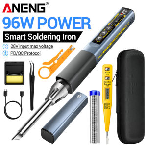ANENG | ANENG SL108 electric soldering iron T12 tip 96W power OLED screen PD/QC fast charging 100-450℃ constant temperature soldere pen