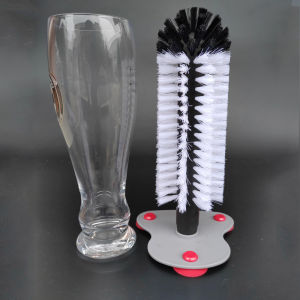Creative Bean Bag Suction Cup Long Cup Washing Brush Single Head Cup Washing Brush Glass Length Cup Brush Bar Cleaning Brush Black and White Brush