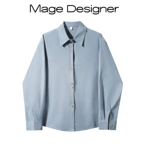 Autumn 2025 Vintage Hong Kong Style Loose Long Sleeve Womens Shirt Slimming Effect Outerwear Fashionable Casual Top