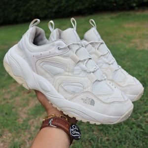 ส่งฟรี 9US 27cm 42EU THE NORTH FACE ผู้ชาย-ผู้หญิง DOUBLE DECK BEIGE WHITE NS95L56A/06J Pre-owned Authentic