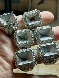 jual ring alpaka kotak untuk batu dimensi 12x16 mm