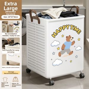 bicoy | Moveable Dirty Clothes Basket With Wheels