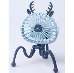 CHILDFUL Baby Stroller Fan with Light Baby Adjustable Fan Rechargeable USB Fan Portable Octopus Fan Desktop Fan Kipas Lampu Kipas USB Squid Game Fan Squid Fan Kipas Sotong Kipas Kecil Kipas Murah Kipas Meja Kipas Kanak