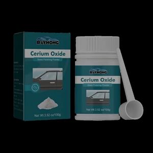100g Cerium Oxide Glass Scratch Remover - Safe Scratch Polish Powder Kit w/ Spoon | Restores Clarity