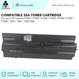 ETQ Compatible 35A CB435A Toner Cartridge as replacement for HP Printer