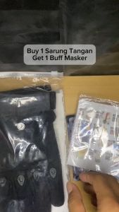 (BUY 1 GET 1) SARUNG TANGAN FULL FINGER PROTECTOR TACTICAL FREE BUFF MASKER WAJAH WARNA RANDOM