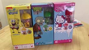 Genuine Plants VS. Zombies Mini Building Block Capsule Machine Scoring Game Kids Toys Anime figures Kids Christmas Birthday Gift