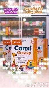 Sữa non Canxi Growup D3 ống uống bổ sung canxivitamin D3 cho bé H/20 ống