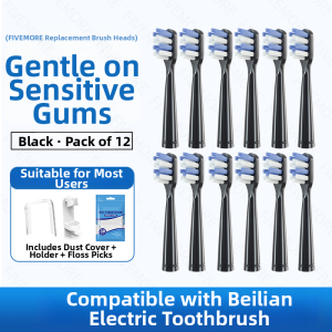 Electric Toothbrush Head Adult Replacement YS2201 Compatible with Brillante Beilian BDY01S Dental Care Deep Cleaning