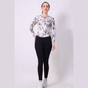 Baju Atasan Senam Tangan Panjang Mantop Baju Senam Wanita Baju Aerobik Dance Zumba