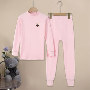 Pure Cotton Thermal Underwear Set for Boys And Girls Childrens Warm Sleepwear Comfortable Breathable Innerwear Ensemble