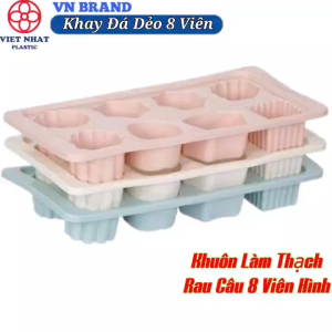 Sỉ Số Lượng Khay Làm Đá 8 Viên Nhựa Dẻo Việt Nhật Khuôn Làm Thạch Rau Câu Hình