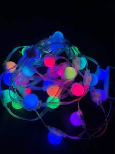 ไฟปิงปองครึ่งวงกลม 0.75w 12v Full Color (1พวง มี30ดวง )