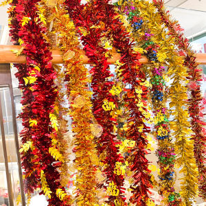 National Day Opening Celebration Decorative Lucky Character Pulling Flower Colorful Ribbon Feather Shop Atmosphere Decoration Hanging Ornament