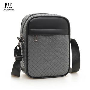 LouisWill Mens Shoulder Bag PU Waterproof Messenger Bag Handbag Lightweight Large Capacity Business Bags Casual Travel Sport Street Cross Body Bags Sling Bag for Men Shoulder Bag for Men