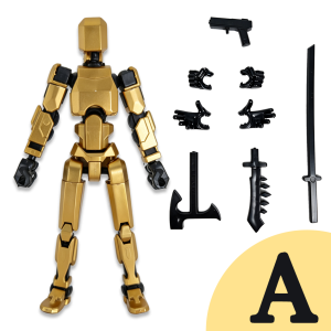 Bandai | 2026 DIY T13 Multi-Jointed Movable Shapeshift Robot 3D Printed Mannequin Lucky robot and dog Action Figures Toys Birthday Gifts