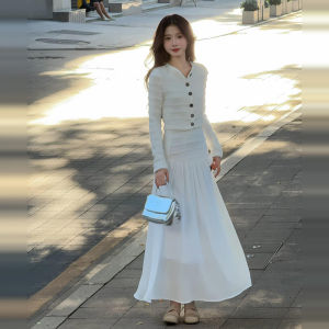 HUIFUXUAN | Trendy Spring Early Autumn Striped Knit Dress