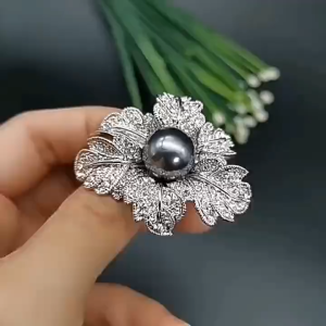 Elfindo-217 Bros Wanita Bunga Mutiara Asli/Bros lucu Super Mewah Trendy Kekinian Fashion Style Wanita 2025