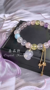 [现货] 多宝手串+粉晶狐仙｜招财聚运 × 提升人缘 × 守护爱情｜Multi Crystal Bracelet + Rose Quartz Fox｜Wealth • Attraction • Love Protection