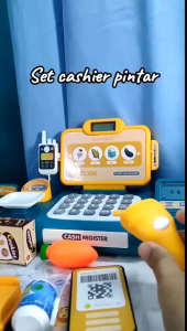 **Malaysia Seller** Kids Cashier Machine Toy Simulated Supermarket Luxury cashier Pretend Playset Mainan Cashier budak