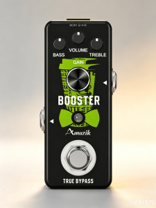 AMUZIK LEF-318 Analog Clean Booster Pedal 2-Band EQ True Bypass Mini Metal Guitar Boost Effect