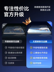 High Definition Full Cover Edge Tempered Glass Film for OPPOA52 Anti-Fingerprint Anti-Light Blue Eye Protection Shockproof Dustproof