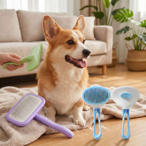 Teekland Soft Pin Universal Slicker Brush for Dogs & Cats Grooming Brush for Sensitive Skin Remove Mats Loose Fur & Dead Hair Tangle Detangler Safe Grooming Tool