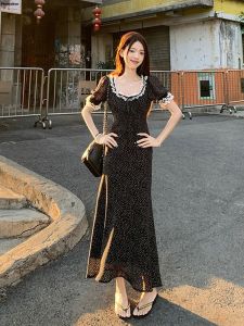 CHOUXIE | Elegant Floral French Dress