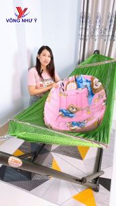Nôi tre đặt võng cho bé size đại cho trẻ từ 2 tháng đến 3 tuổi nôi tre đặt võng chống gù lưng nôi cho trẻ em