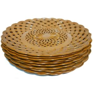 PIRING ROTAN PLASTIK LUSINAN PIRING MAKAN PLASTIK