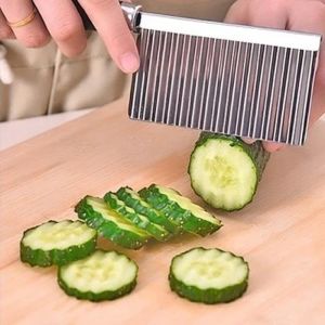 French fry Cutter Stainless Steel Potato Wavy Edged Cutter Knife kitchen Gadget Vegetable Fruit Potato Peeler Cooking Tools