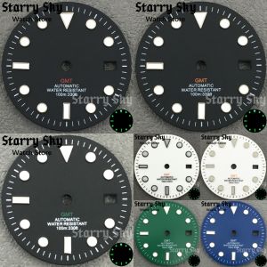 Starry Sky New 31.5mm Black/White/Green/Blue Watch Dial With Green Luminous Suitable For NH34 Automatic Movement Watch Accessory