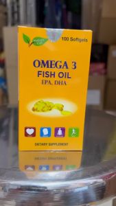 Viên uống dầu cá Omega 3 Nature Gift tốt cho tim mạch bổ mắt làm sáng mắt (Hộp 100 viên)