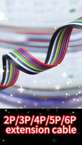 LED Strip Extension Wire 2P/3P/4P/5P/6Pin Motor Car Circle Plat Cords #22 Power Connection Cable
