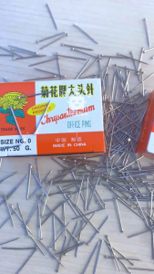 Jarum Polos Paku Ukuran 2cm PER BOX Pentul Seruni Crysanthemum Pins Pin Serbaguna Silver Jahit Tools