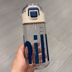 Minimalism Water Cup with Tea Infuser Men and Women Fitness Bottle Tritan Plastic Cup Student Portable Direct Drinking Cup