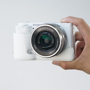 NiYi Focus | Sony ZVE10 Camera Bag Leather Protective Half Set Palm Pattern Digital Accessories Shoulder Bag Simplistic Retro Style