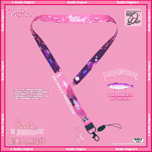 Buddy Original Pink Mermaid Cartoon Phone Strap Necklace Long And Short Mobile Phone Chains Wristbands Personalized Pendants