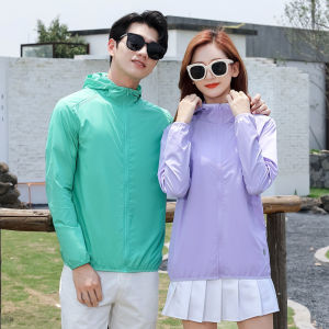 (XS-4XL) Áo Khoác Đi Bộ Đường Dài Cắm Trại Chống Nắng Áo Gió Da Nhanh Khô Ngoài Trời Bằng Lụa Lạnh Nhẹ Cho Nam Nữ Quần Áo Câu Cá Chống Tia UV