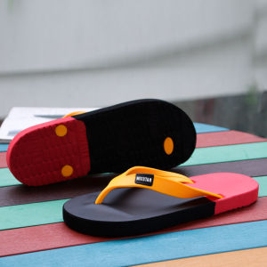 Authentic Thai Latex Flip-Flops Mens Summer Waterproof Deodorizing Filter Thick Sole Non Slip Outdoor Fashion Beach Slippers