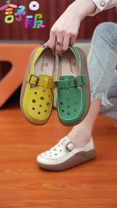 Korean Flat Sandals For Women Summer Beach Shoes Fashion Platform Slippers For Women Hollow-out Non-slip