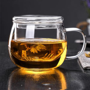 ZHIZHOU | Multipurpose Glass Cup With Handle For Brewing Tea And Filtering Water