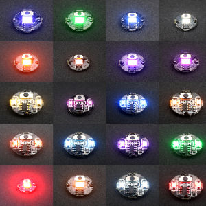 3modes 2x Press-button Wireless Led Lamp Model Light Flashing Breath Flowing LightS Toys DIY Model Making Robots/Cars Decoration