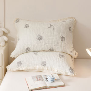 Tấm Lót Gối Bằng Vải Cotton Hàn Quốc Mềm Mại Có Thể Dùng Làm Khăn Gối Chất Liệu Cotton Nguyên Chất Bộ Đôi Mới 2025