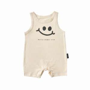 Baby Jumpsuit Outing Summer Thin Vest Baby Rompers Sleeveless Romper Ins Cartoon Newborn Clothes